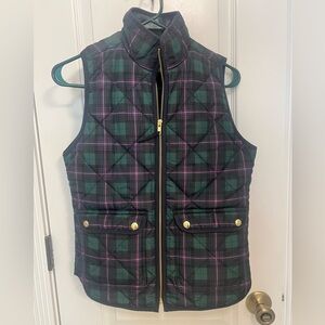 J Crew plaid puffer vest